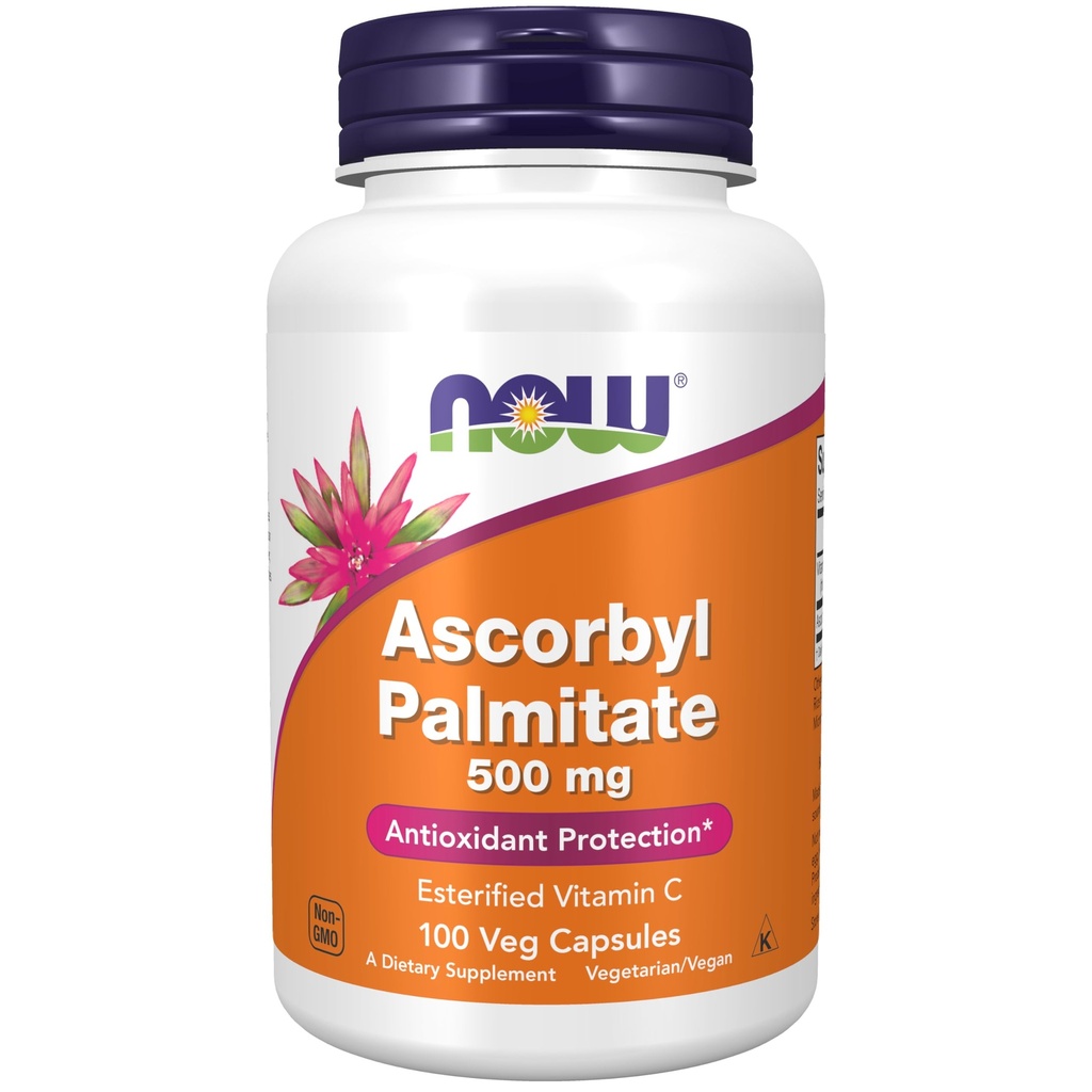 NOW Supplements, Ascorbyl Palmitate 500 mg, Esterified Vitamin C, Antioxidant Protection*, 100 Veg Capsules