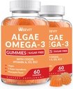 Vegan Omega 3 Gummies, Algae Omega-3 Supplement DHA 240mg, EPA 110mg w/vitamin B12, CoQ10, Fish Oil Alternative for Adults - Brain, Bone, Eye & Immuniteetti Tuki
