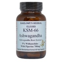 Barlowe's Herbal Elixirs KSM-66 Ashwagandha | Ashwagandha Root Extract | 5% Withanolides | 700mg per Capsule | 60 Veggie Capsules | Stearate Free | Glass Bottle
