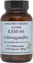 Barloweの草のエリクサーKSM-66 Ashwagandha | Ashwagandhaの根のエキス | 5%のwithanolides | カプセルごとの700mg | 60の野菜のカプセル | ステアレートは放します | ガラス ビン