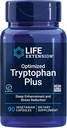 Life Extended Optimized Tryptophan Plus 1000mg - L-Tryptophan תוספת עם Niacin ו L-L-Lysine for Healthy Sleep & Stress Response - Gluten-Free, non-GMO, Vegetarian - 90 קפסולות