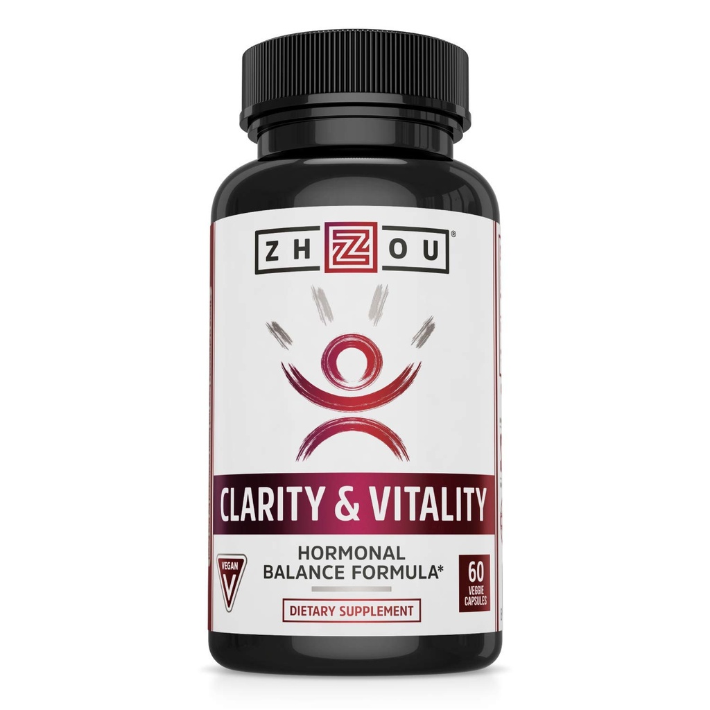 ZHOU Clarity & Vitality - DHEA Supplement for Women and Men, 50mg Pure DHEA for Hormonal Balance, Healthy Aging Support, Vegan - 60 Veggie Capsules (Pack of 1)