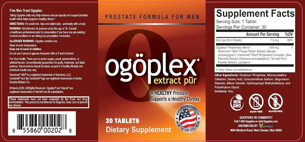 Ogoplex ® Phytosterols & Lycopene - 1 den - 30 tablet