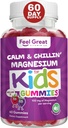 הרגישו ילדים גדולים Calm Magnesium Gummies - תוסף מגנזיום לילדים - Magnesium Citrate Gummies - 60 Count Count