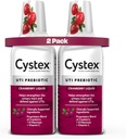 Cystex Urinary Tract Infection Support &quot; Prevention - Cranberry Prebiotic Supplement with D-Mannose &quot; Vitamin C for UTI Protection &quot; Urinary Health Maintenance - 7.6 fl oz - (Pack of 2)