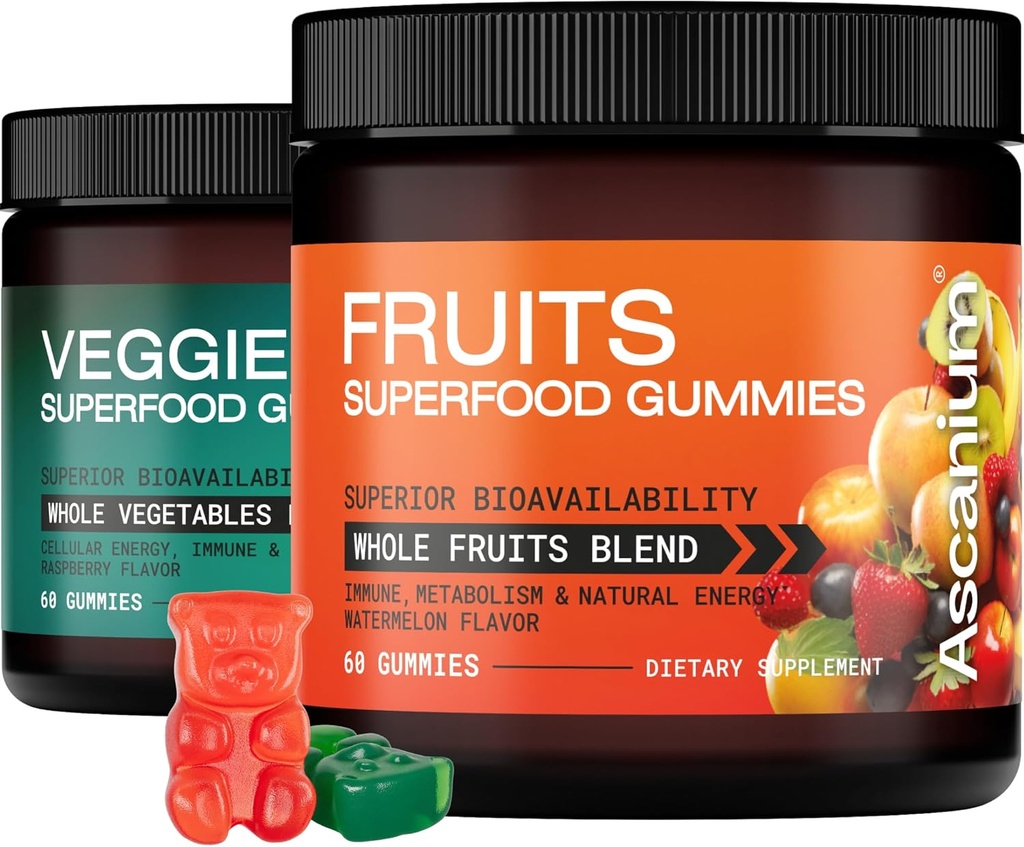 Fruits and Veggies Gummies, 120 count (Pack of 1)