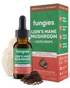 Fungies Lion's Mane Mushroom Liquid Drops, Chocolate - Tincture with Lions Mane Extract Supports Brain Fog, Focus, Memory & Healthy Mood - Mushroom Complex Supplement for Adults - 30 Servings
