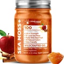 Irish Sea Moss Gel Raw - Wildcrafted Superfood Seamoss Gel - Apple Cinnamon Flavor, Vitamina e Mineral-Rich de Pristine Caribbean Waters, Immune e Digestive Health Support - 10 oz