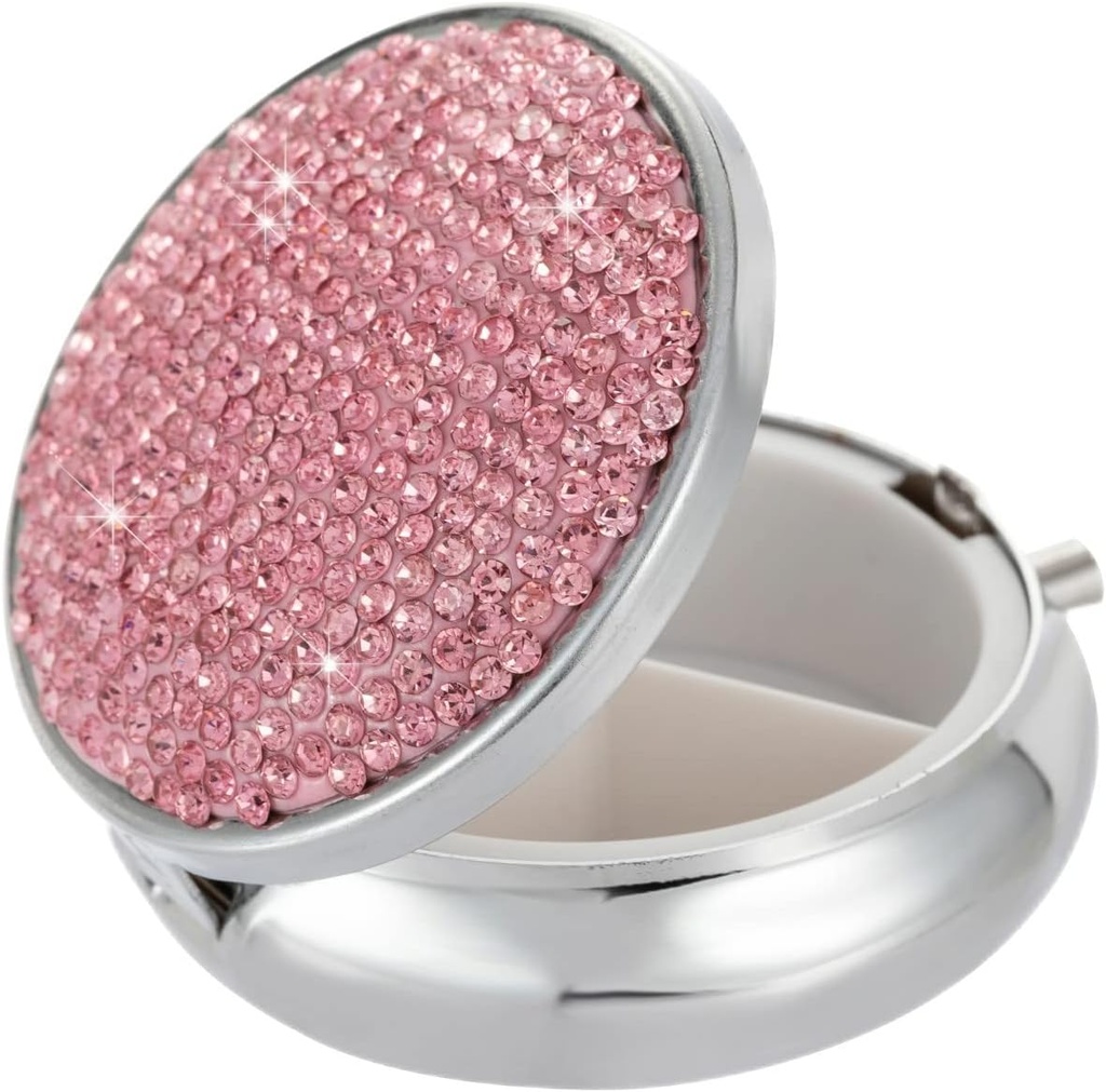 Du lịch Pell Organzer, Small Medicine Box, Cute Pill Suffer for Purse, tempable Pill Holder to Hold brageny, Medition,Fish Oil and chaups (Pink)