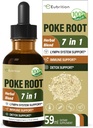 Poke Root Drops lymph System Tuki, Lymfatic Drainage Supplement for Lymfedeema - (Lymfaödeema), 7 in 1 Formula with Goldenseal Extract for Immuunituki, Voikukka Detox & Cleanse. 2oz