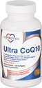 Ultra CoQ10 Coenzyme Supplement for Cardio Health, 150 mg de CoQ10 - Ubiquinone - Por 2 Softgels w/Sofflower Oil & Tocoferols, 6X melhor absorção para o cérebro & saúde muscular, 120 Softgels
