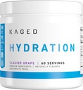 Kaged Hydration Elektrolytes Powder Mex124; Glacier Grape Mex124; Hydra- Charge Sports Drink Mix 124; Pre, Post, Intra Workout Mex124; Lav Carb, Vegan, Gluten Free Mex124; Kosttilskud til mænd & Kvinder Mex124; 60 Servering