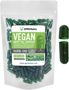 XPRS Nutra Dimensiune 00 Capsule goale - 100 Numar capsule Vegan goale - Pastile goale vegetariene - Capsule vegetale DIY Umplere- Veggie Capse Pilula (Pădurea Verde)