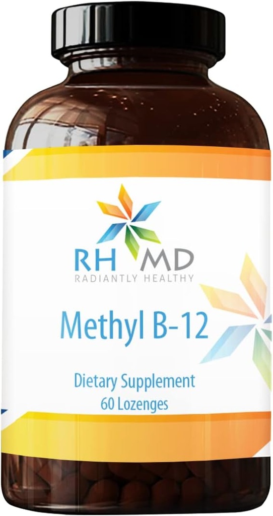RHMD Methyl B-12 Lozenges - 5000 mcg B12 Methylcobalamiini Metyyli B12 - Vegaani B12-vitamiinin ravintolisät - non GMO (60 Nopea liuotus Lozenges)