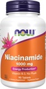 Nyní Potraviny Doplňky, Niacinamid (Vitamin B-3) 1000 mg, Energy Production *, 90 Tablet, White, Off- White