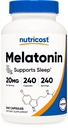 Nutricost Melatonin 20mg, 240 Capsules, Non-GMO & Gluten Free