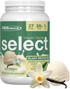 PEScience Select Vegan Protein Powder, Plant Based Protein Powder, Amazing Taste, Smooth Texture, Pea and Brown Rice Blend, Dairy Free, Lactose Free, Gluten Free, Vanilla Indulgence, 27 서빙