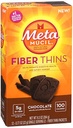 Metamucil Fiber Thins, Chocolate, 12 Packets, 9.3 oz - Pack of 2
