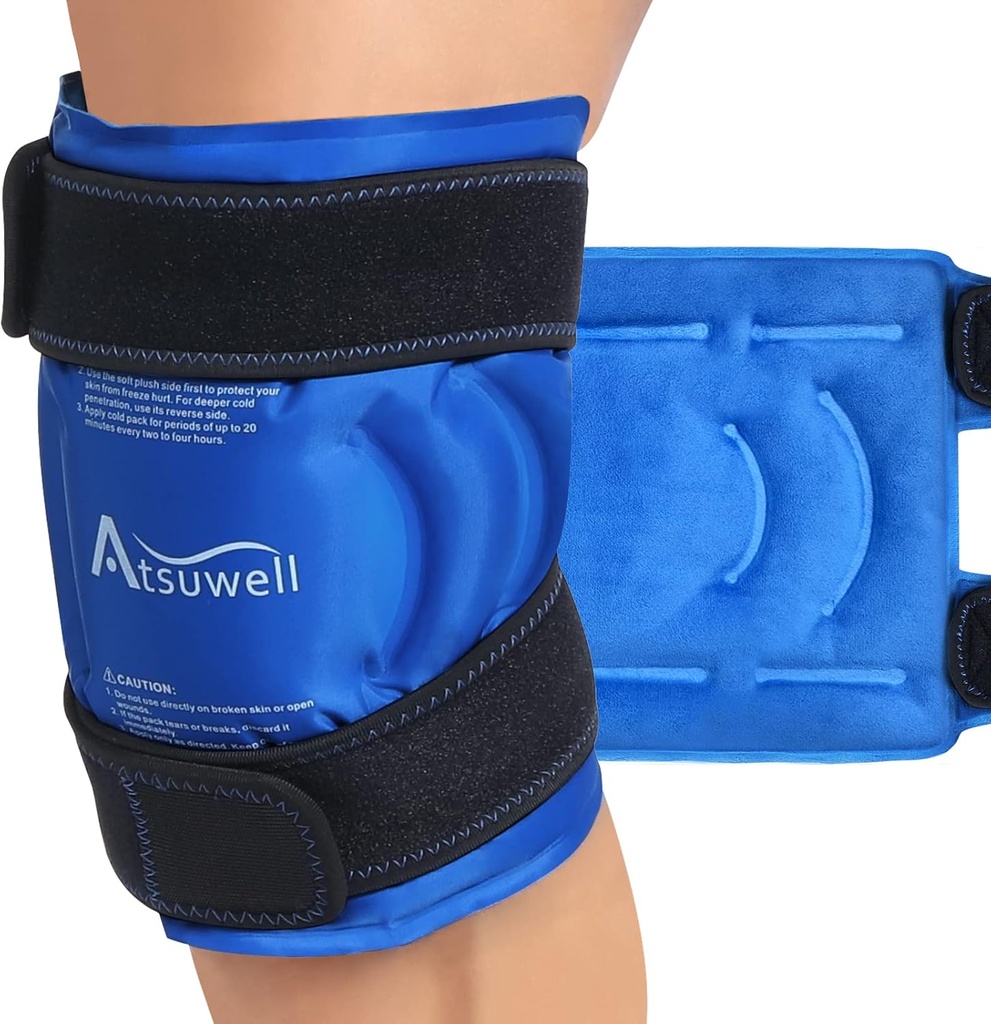 Dizlər üçün Atsuwell Ice Pack, Diz üçün Reusable Gel Ice temperatur, Dizlər üçün Esnek Cold Compress Cold Pack, Elbow, Shin, 1 Paket