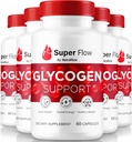 (5 pakuotė) Super Flow Glycogen, SuperFlow Glycogen Support Capsules, Super Flow Glyco Optimizer, Oficialus SuperFlow Glyco Optimiser Caps, Super Flow Detox Cleanse, Super Flow Glycol (300 kapsulių)