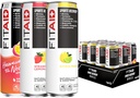 FITAID Recovery Blend, Variety Pack, BCAAs, Glucosamine, Electrolytes, Omega-3s, Green Tea, 100% Limpo, Paleo, Vegan & Gluten-Free, naturalmente edulgado & Flavored, 12-oz. cans (Pack of 12)