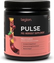 LEGION Pulse pred tréningom doplnok - Všetky prírodné oxidu dusnatého preworkout nápoj na zvýšenie energie, Kreatín bez, prirodzene sladené, Beta Alanyne, Citrulín, Alpha GPC (Ovocné Punch)