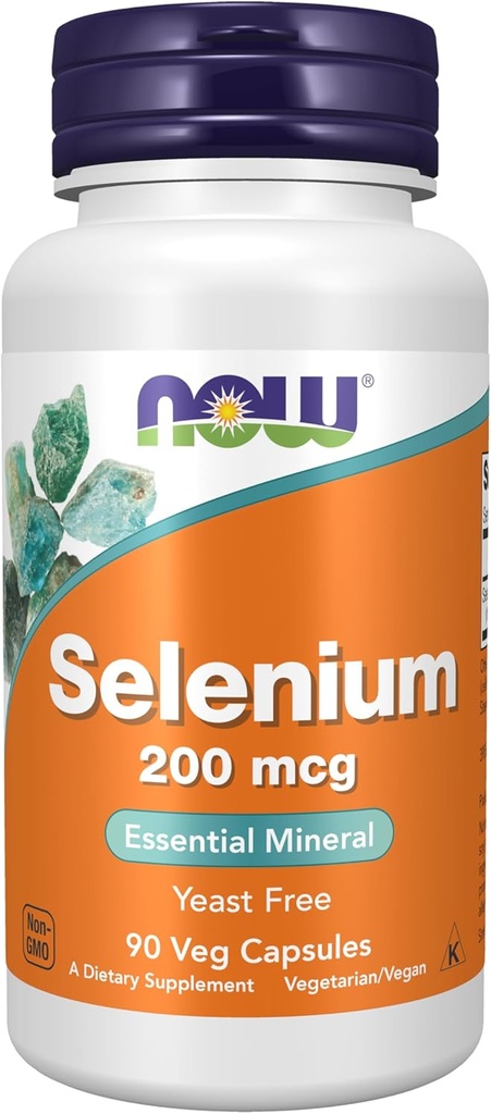NU Mattilskudd, Selenium (L-Selenometionin) 200 mht. essensielle Mineral*, 90 Veg Kapsler