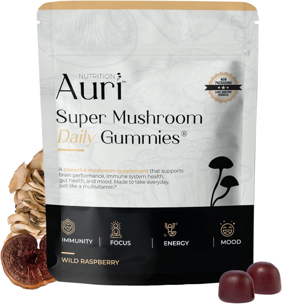 Auri Super Mushroom Daily Gummys - All-In-One Daily Mushroom Supplement Gummy - 12 Mushroom Blend with Chaga, Lions Mane, Reishi, Cordyceps - 60 Gummys 互联网档案馆的存檔,存档日期2014-03-02. 互联网档案馆的存檔,存档日期2014-04-22.
