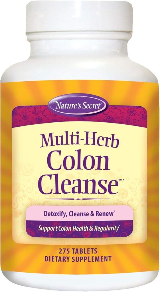 Nature 's Secret Multi- Herb Colon Cleanse, 275 tabletės