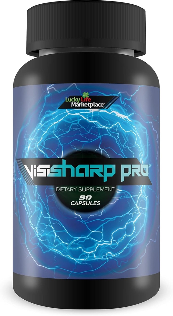 Visi Sharp Pro - Dodatek k podpoře přírodních vizí - Podpora zdravé vize a zrakové ostrosti - Obohacený multivitamín, minerální, antioxidační vzorec pro denní a noční vidění - Podpora zdraví očí