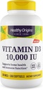 Orixes saudables Vitamina D3 10,000 IU (Non-GMO, alta potencia, soporte ósos, soporte inmune, Gluten Free), 360 Softgels