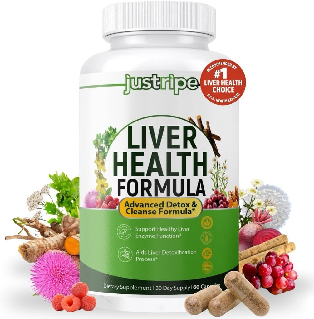 Fórmula de Salut Liver, Neteja en viu Detox i reparació amb Extreu artichoke, Milk Thistle, Dandelion i més per a Liver Sanitat - Hebal Liver Support suplementari 30 dies Preveny (1)