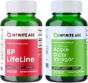 INFINITE AGE Wellness Bundle - BP Lifeline Heart Support Supplement 1030mg, Apple Cider Ocet Kapsle 1950mg - Made in USA