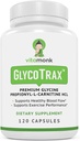 VitaMonk GlycoTrax ™ GPLC Extra Velká lahvička - 120 Kapsle High- Absorpce Glycin Propionyl- L- karnitin bez umělých filtrů - Glycine Propionyl L Carnitin Supplement