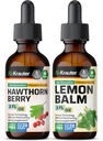 BIO KRAUTER Hawthorn Tincture 2 Fl. Oz. " Lemon Balm Tincture 2 Fl. Oz.