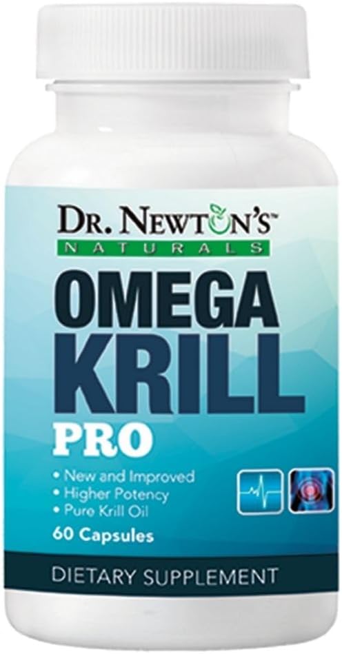 Dr. Newton’s Naturals OmegaKrill Pro EPA & DHA, Omega 3, Pristine Krill Oil – Gehirn, Gelenke, Augen - 60 Softgels