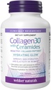 Webber Naturals Collagen 30 with Ceramides, Bioactive Collagen Peptides, 120 Tablets, Hydrating Glow, Helps Improve Skin Hydration, Elasticity & Smoothness, Non GMO, Dairy & Gluten Free