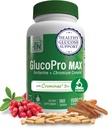 Santé Thru Nutrition GlucoPro Max - avec 1 500mg Berberine, Chrominex + Chromium, et 1000mg Cinnamon.