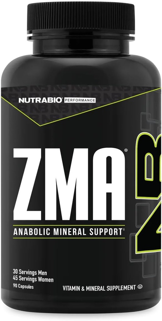 NutraBio ZMA suplementaris per homes i dones- Zinc Magnesium suplementaris per donar suport a Nivells Hormone - Museep- Muscle Revery-Imuny-Imuny Protecto Control 90