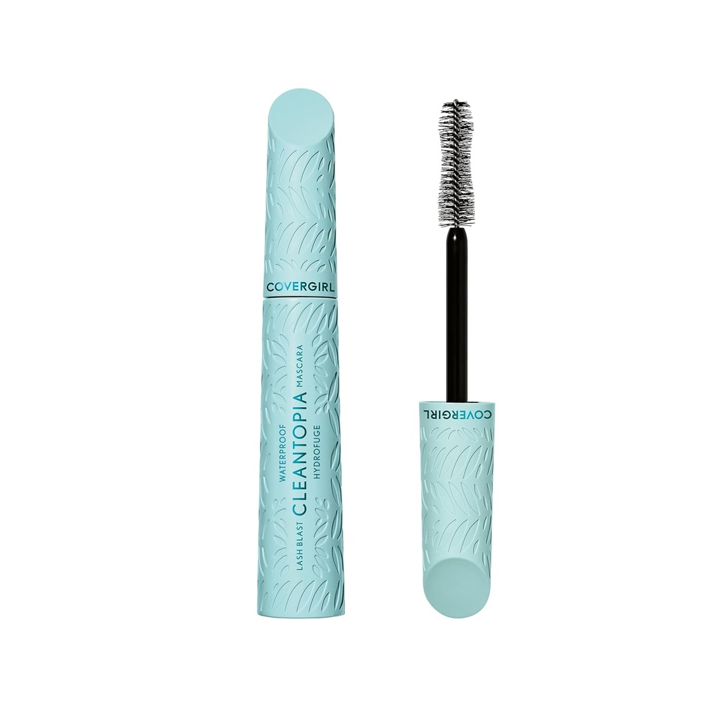 CoverGirl Lash Blast Cleantopia, Waterproof Mascara, Aloe Leaf Extract, Vitamin E & Ceramide, Gentle Formula, Volumizing, Long-Wearing, Transfer-Proof, Extreme Black,1 Count