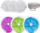 3PCS Pill Organizer Travel Pilleri tapauksessa laukku Kannettava lääke tapauksessa Pienet viikot pillerilaatikko vitamiineja / kalaöljyä / pillereitä / täydentää (3PCS+3Bag)