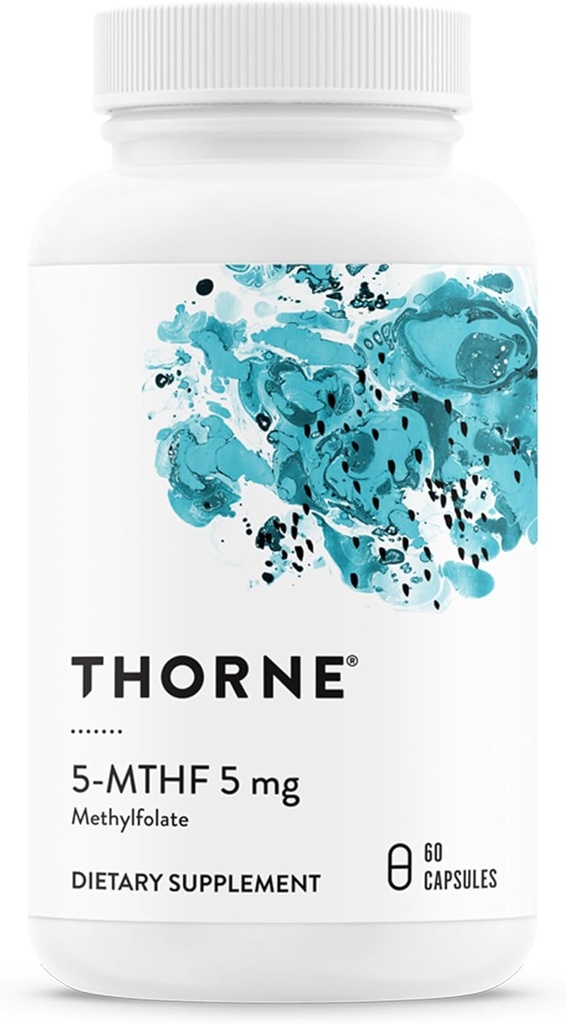 THNE - 5-MTHF - Metylflolate (Actual B9 Fote) suplementari - Suports Cardioculars, Desenvolupament Fetal, Salut Nacional, Methyment i nivells d'Homocystein * - 60 Servings - 5-MTHFm