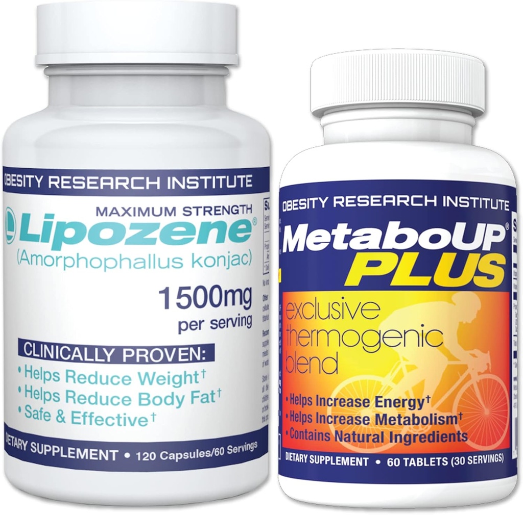 Lipozene fogyás Combo egy Mega palack 120 gróf és egy üveg MetaboUP termogén kiegészítés 60 gróf teljes - Fokozza a metabolizmust, növeli az energiát, és szabályozza az étvágyat