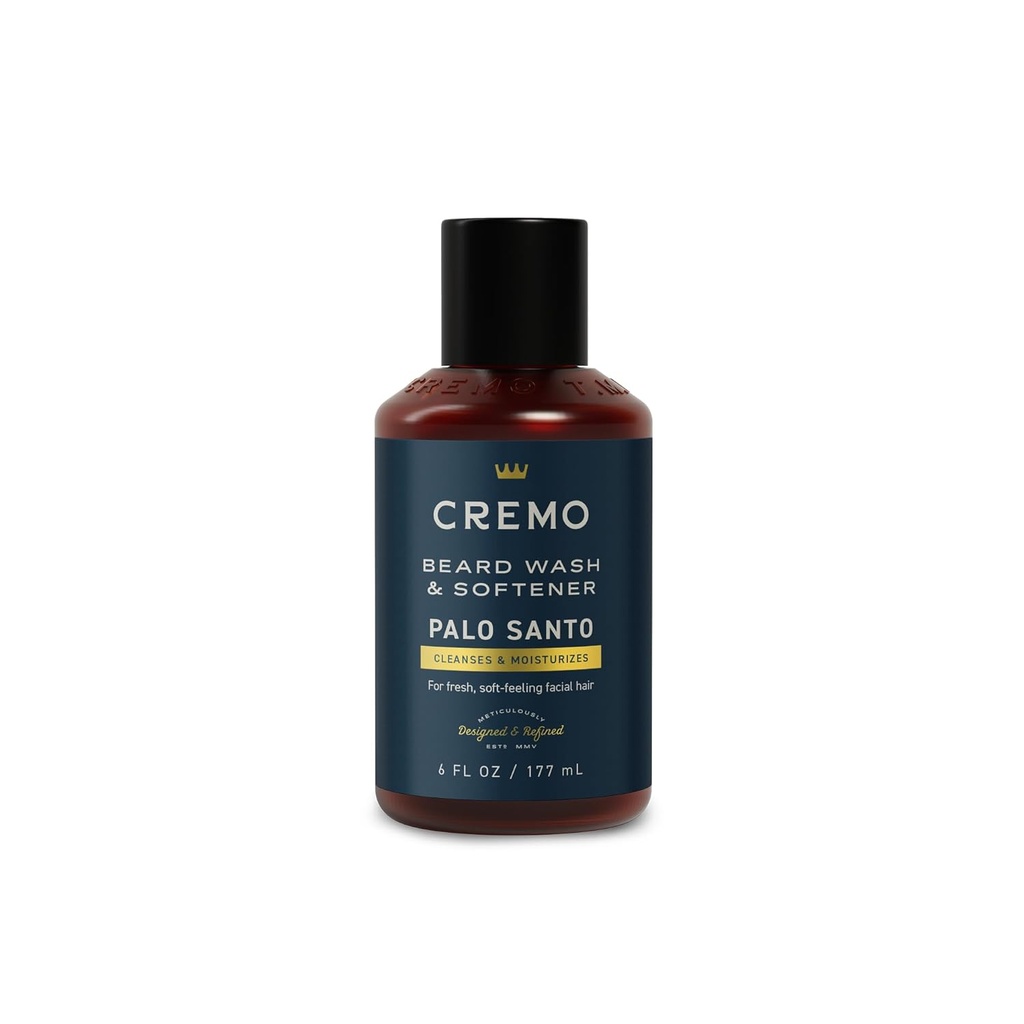 Cremo Palo Santo (Reserve Collection) Myjnia i softener, Moisturizes, Style i zmniejsza Itch broda dla wszystkich lengów włosów twarzy, 6 Płynny Oz