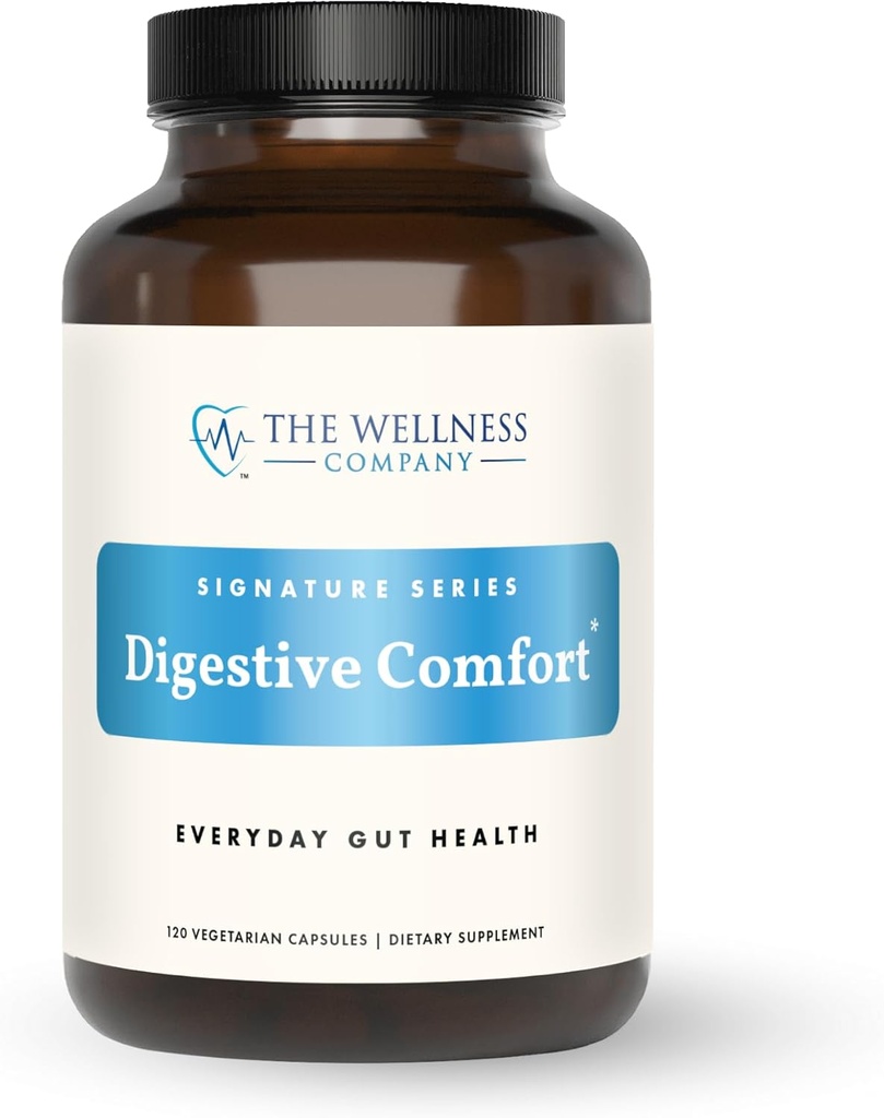 The Wellness Company Digestive Comfort | 120 ct (2 Month Supply) | Relief for Digestive Bloat and Gas with All-Natural Enzymes | Non-GMO, Vegan, Gluten Free | for Healthy, Smooth Digestion