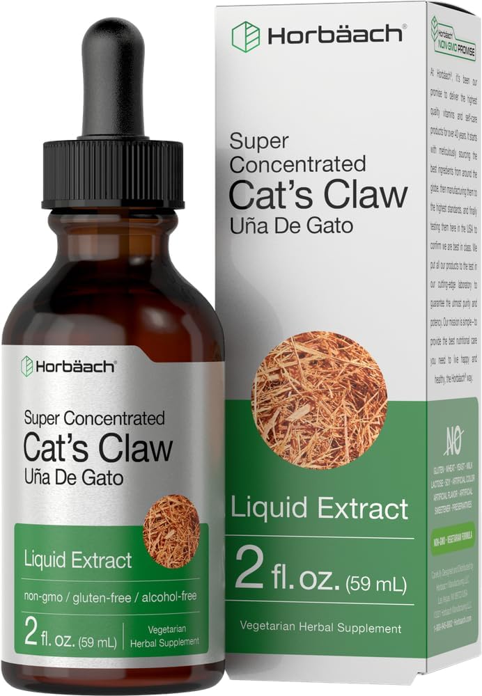 Horbäach Catt Cakar Herb Extract Taincture 124; 2 Fl Oz 124; Alkohol Bebas 124; Vegetarian, Non-GMO, Gluten Free Liquid