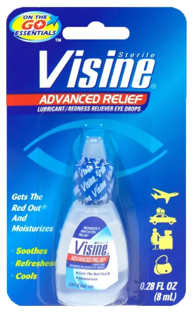 Visine Red Eye Hydrating Comfort Redness Relief och Lubricant Eye Drops för att hjälpa Moisturize och Relieve Red Eyes 0,28 fl. oz