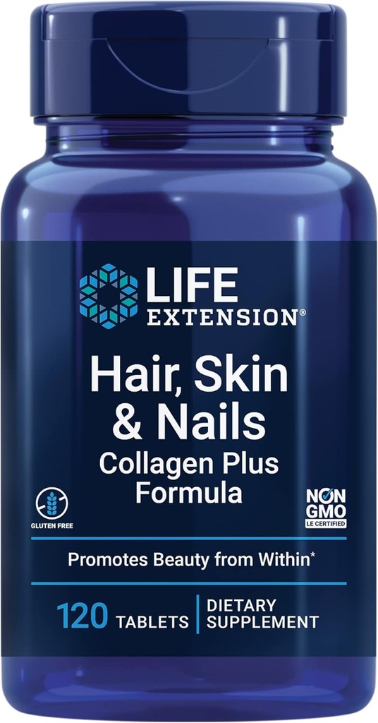 Life Extensie Păr, Piele, & Nails- Colagen Plus, 120 Conte