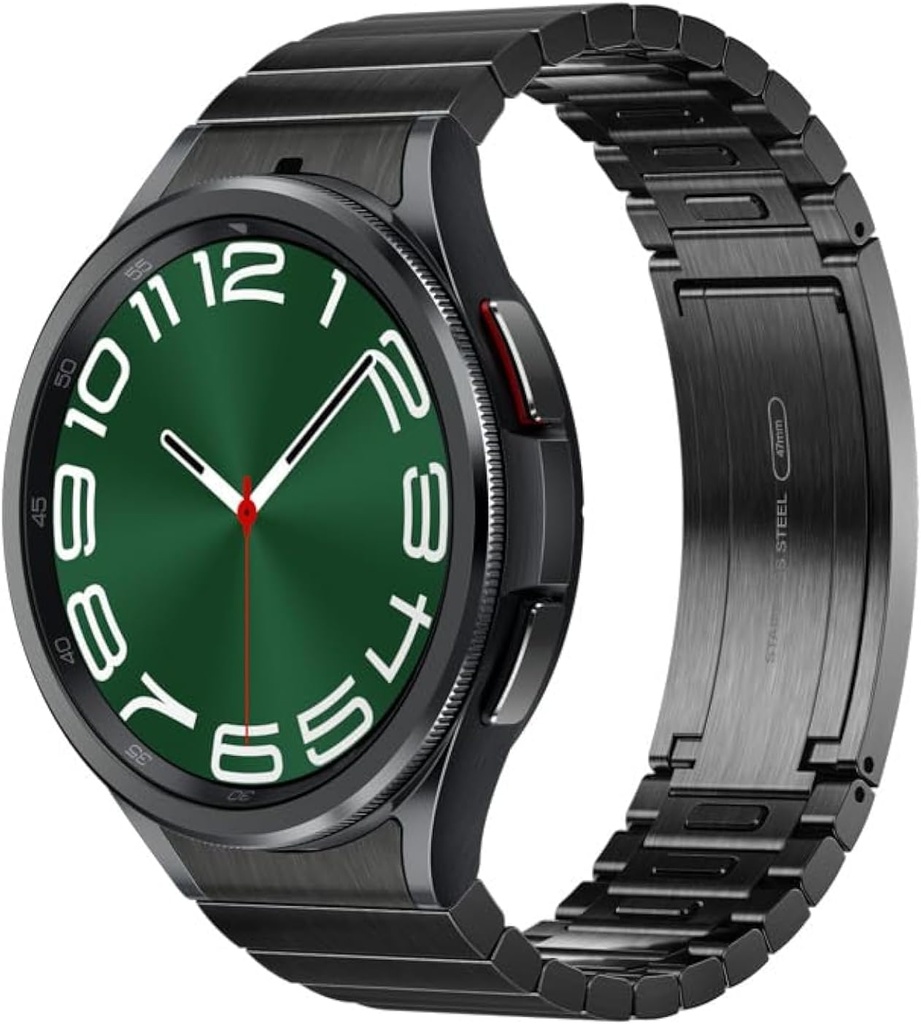 SAMSUNG Galaxy Watch 6 Bespoke Edition 47mm Exkluzivní Bluetooth Smartwatch, Zdraví, Fitness, Spánek, Heart Rate Tracker, Lepší baterie, Sapphire Crystal Glass, US Version, Link Náramek Band, Black