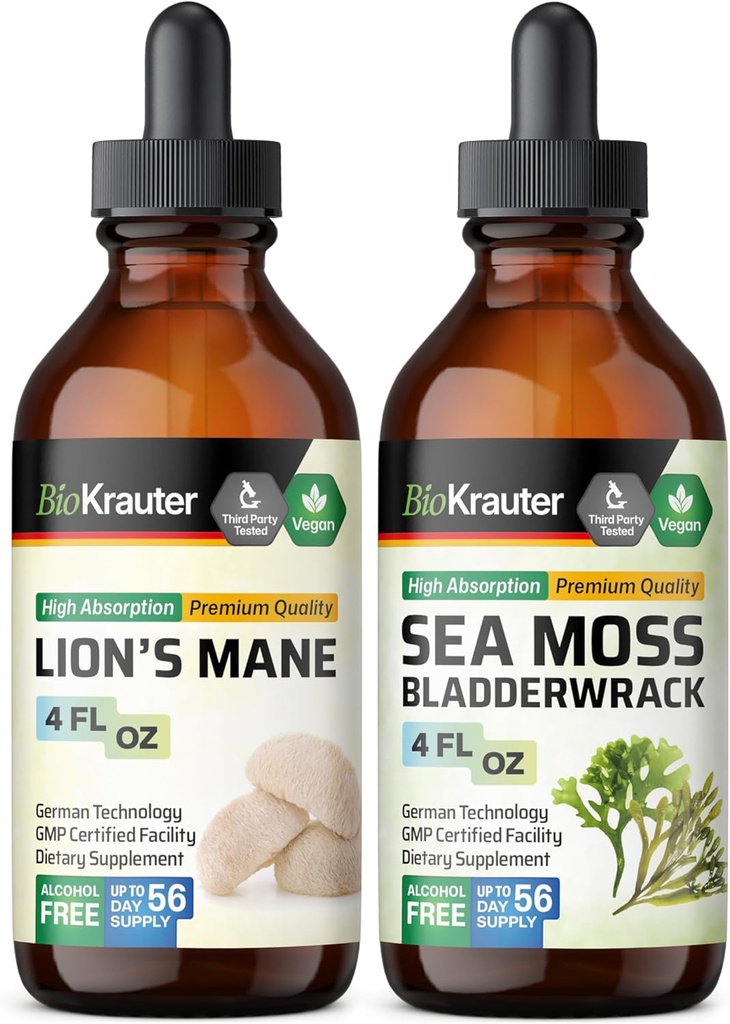 BIO KRAUTER Lví hříva tinktura 4 Fl. Oz. & Moss Moss tinktura 4 Fl. Oz.
